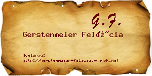Gerstenmeier Felícia névjegykártya